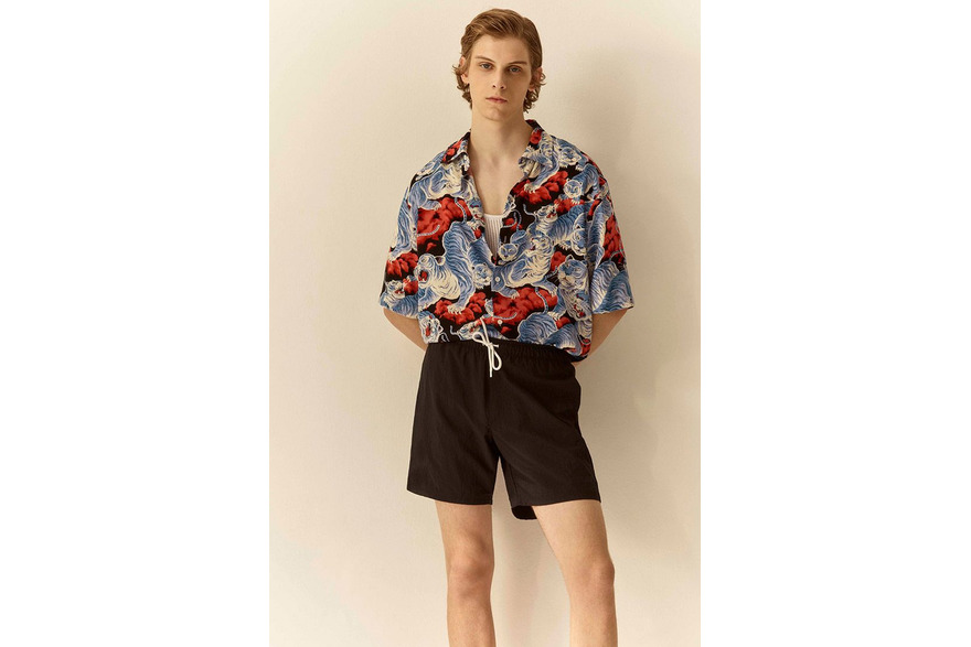 Camisa vintage estampada unisex de verano estilo t