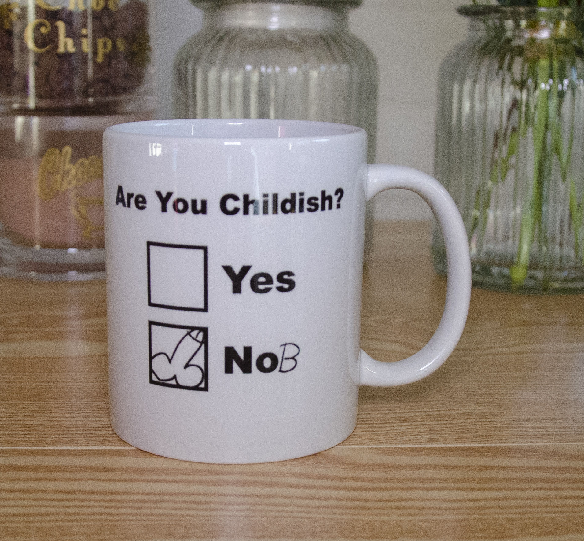 Adult Humour Mug 'Are you childish?'