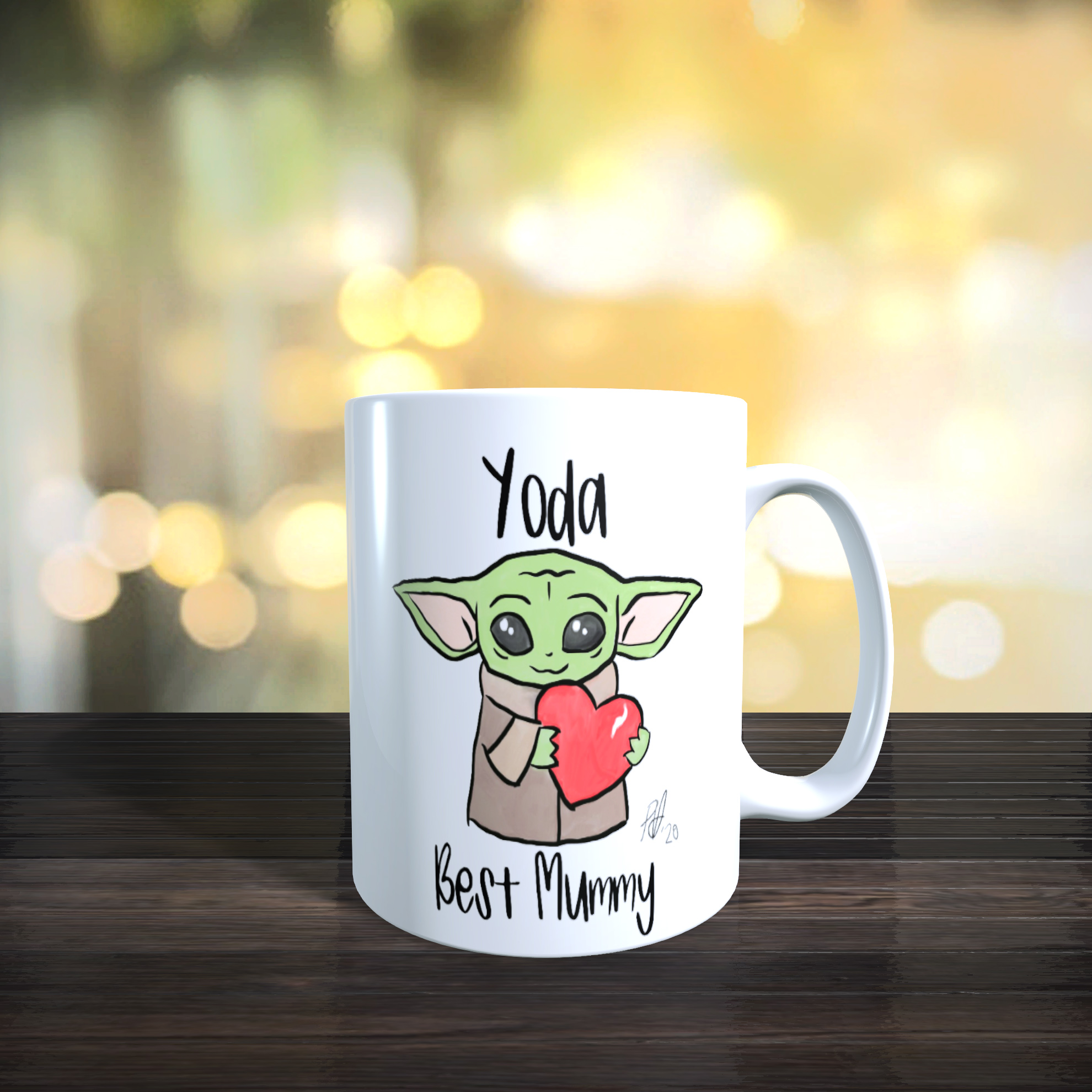 11 oz Ceramic Mug 'Yoda Best Mummy' Mothers day, Birthday Gift