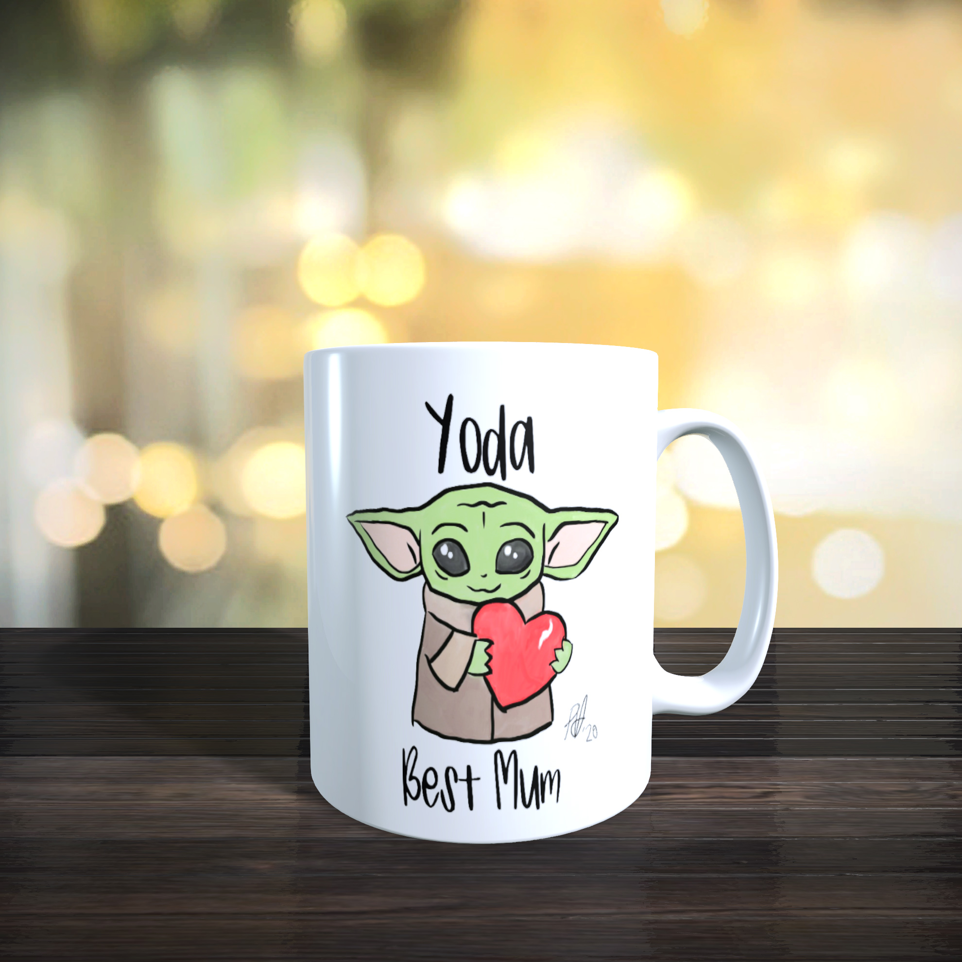 11 oz Ceramic Mug 'Yoda Best Mum' Mothers day, Birthday Gift