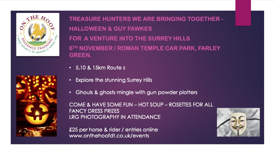 **Fully Booked** - Halloween & Guy Fawkes Treasure Hunt
