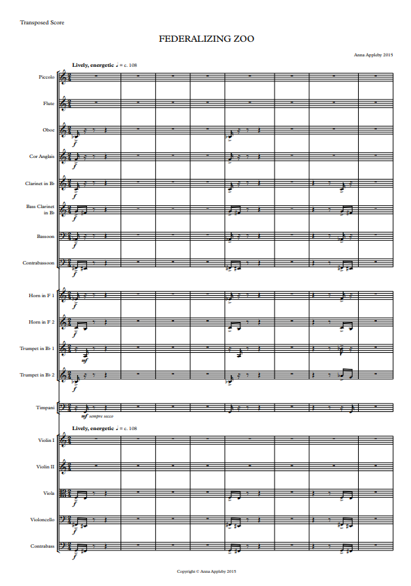 Federalizing Zoo - Chamber Orchestra