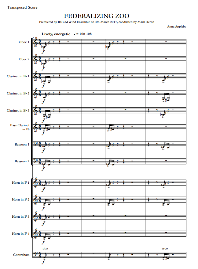 Federalizing Zoo - Wind Ensemble