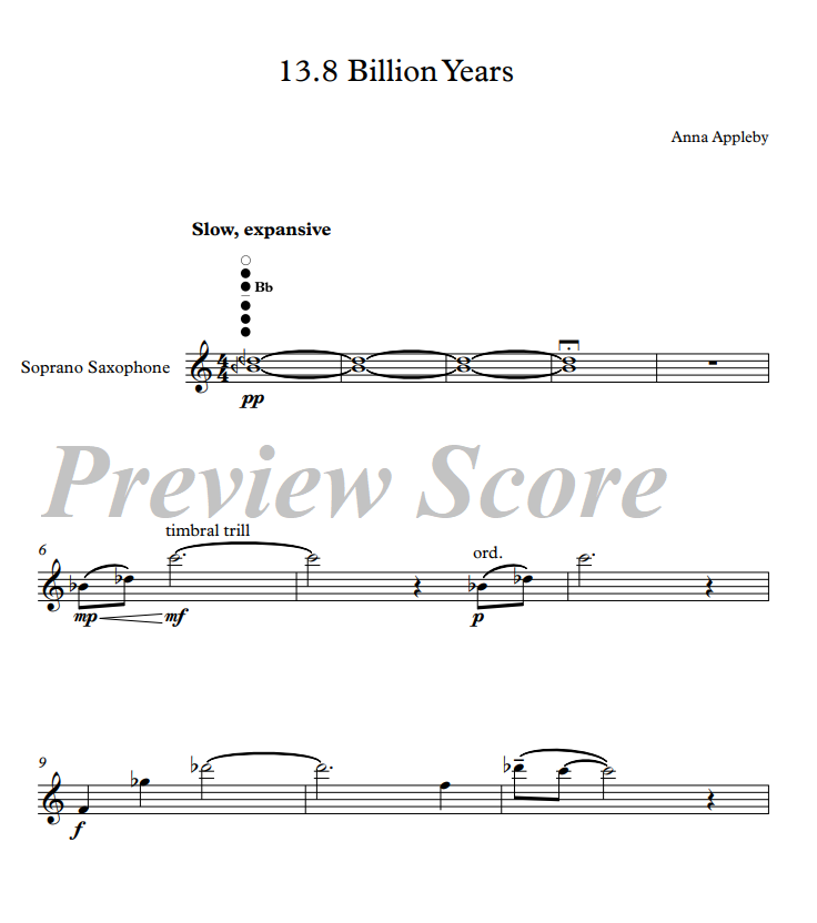 13.8 Billion Years: Soprano Saxophone