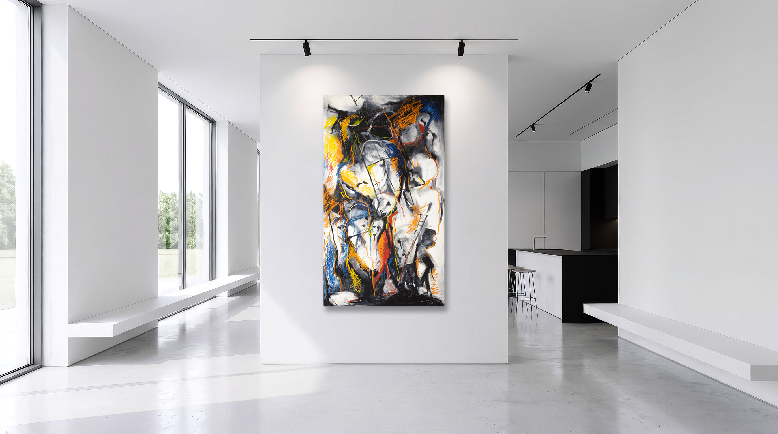 oilsticks on canvas