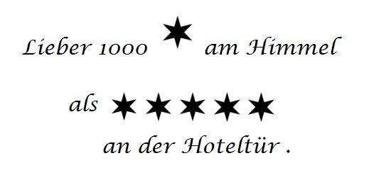 Lieber 1000 sterne am Himmel, als 5 Sterne an der Hoteltür